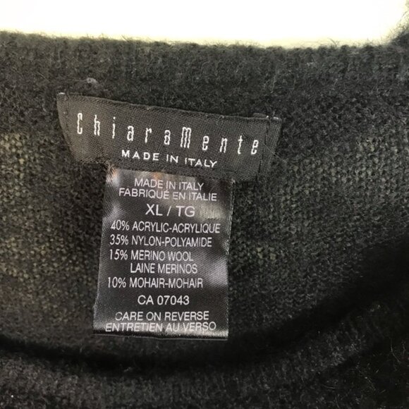 Chiaramente Ruffles Mohair Sweater Crew Neck Cozy Wool Blend Lightweight Knit XL - Picture 7 of 14